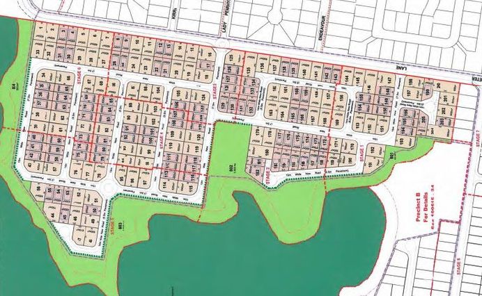 A plan showing the extension of the Mariners Cove residential estate. A plan showing the extension of the Mariners Cove residential estate.